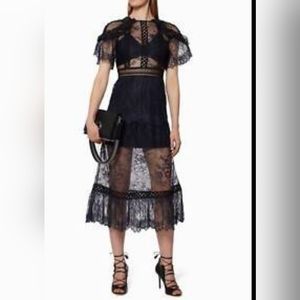 Self Portrait Lace Midi Dress